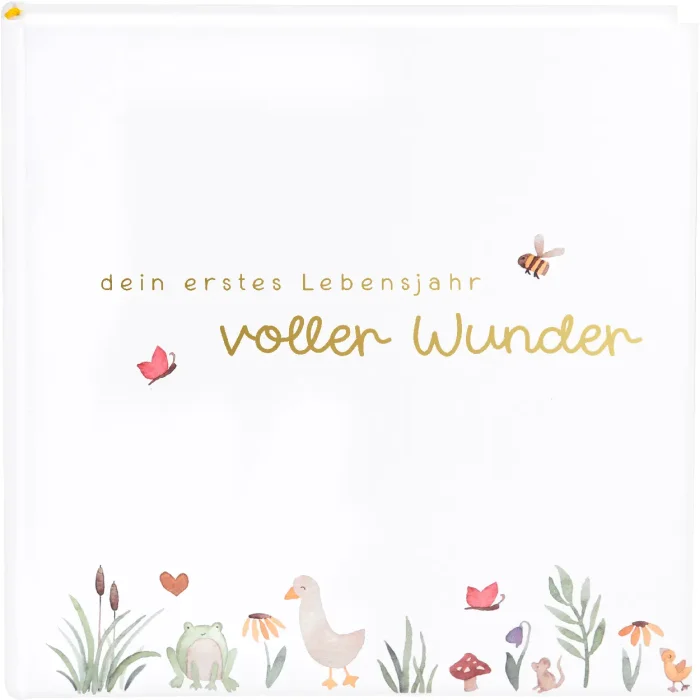 Goldbuch baby album full of wonder meadow white 30x31 cm 58 pages glassine