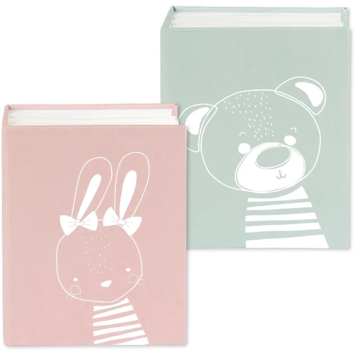 Goldbuch slip-in album Polly & Eddy 100 photos 10x15 cm rabbit pink bear green