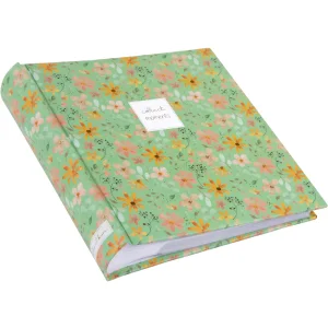 Goldbuch Floral Whisper slip-in album 200 photos 10x15 cm green pink 22x22 cm