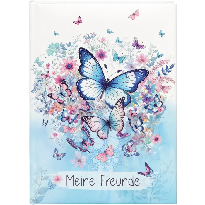 Gold Book of Friends Butterfly Garden 15x21 cm