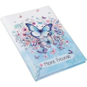 Gold Book of Friends Butterfly Garden 15x21 cm