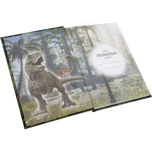 Gold Book of Friends Volcano Dinosaur Design 15x21 cm 88 pages