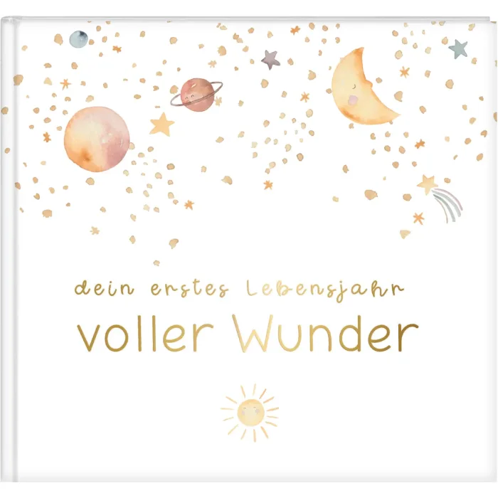 Goldbuch Baby diary full of wonder - Space white 24x22 cm 100 pages