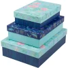 Goldbuch Cardboard Box Set Natures Melody Set of 3 Gift Boxes Blue Mint