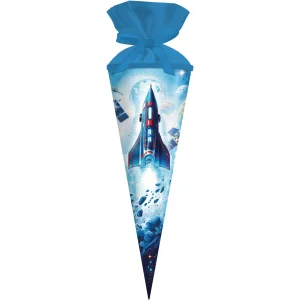 Goldbuch school cone 50 cm round space rocket blue