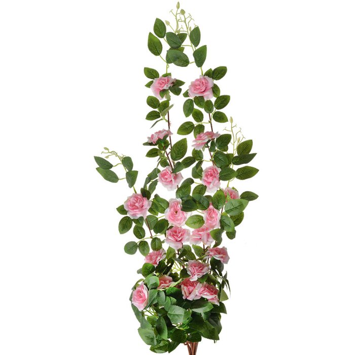 Clayre & Eef 6PL0346P Decoration Branch Flowers Pink Green 25x15x87 cm