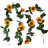 Clayre & Eef 6PL0356 Artificial flowers sunflower garland 200x14x5 cm