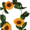 Clayre & Eef 6PL0356 Artificial flowers sunflower garland 200x14x5 cm