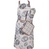 Clayre & Eef CSP41-1 Apron Pumpkin Design Beige Grey 70x85 cm