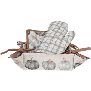 Clayre & Eef CSP47 Bread Basket Pumpkin Design 35x35x8 cm