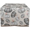 Clayre & Eef CSP64 Table Runner Pumpkin Grey Beige 50x140 cm