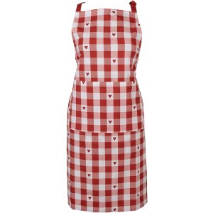 Clayre & Eef LVT41 Apron Red White Heart Pattern...