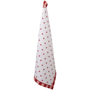 Clayre & Eef LVT42-1 Kitchen Towel Heart Pattern...