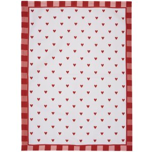 Clayre & Eef LVT42-1 Kitchen Towel Heart Pattern...