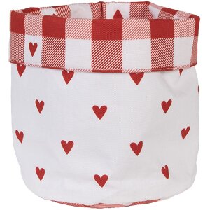 Clayre & Eef LVT50 Bread Basket Heart Pattern Red...