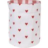 Clayre & Eef LVT50 Bread Basket Heart Pattern Red White Ø 15x16 cm