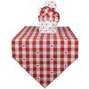 Clayre & Eef LVT50 Bread Basket Heart Pattern Red White Ø 15x16 cm