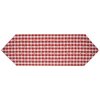 Clayre & Eef LVT65 Table runner heart pattern red white 50x160 cm