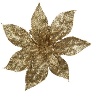 Clayre & Eef 65782 Christmas Decoration Flower Gold...