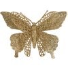 Clayre & Eef 65795 Decoration Butterfly Gold coloured 17x2x12 cm