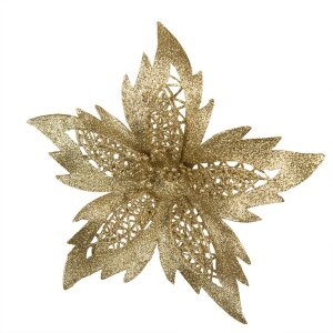 Clayre & Eef 65813 Christmas Decoration Flower Gold...