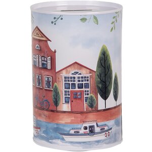 Clayre & Eef 6BL0158 Money Box Houses Boats Ø...