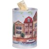 Clayre & Eef 6BL0158 Money Box Houses Boats Ø 10x15 cm