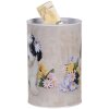 Clayre & Eef 6BL0161 Money Box Dog Flowers Ø 10x15 cm