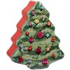 Clayre & Eef 6BL0154 Tin Can Christmas Tree Green Red 15x18x7 cm