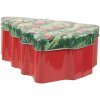 Clayre & Eef 6BL0154 Tin Can Christmas Tree Green Red 15x18x7 cm