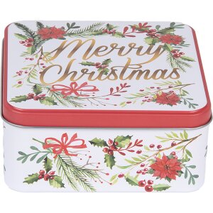 Clayre & Eef 6BL0175 Tin Box Set of 3 Christmas...