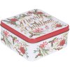 Clayre & Eef 6BL0175 Tin Box Set of 3 Christmas Design White Red