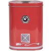 Clayre & Eef 6BL0190 Tin Box Red 14x8x19 cm Country Style