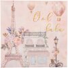 Clayre & Eef 73072 Paper Napkins Pink Paris Motifs 33x33 cm 20 pieces