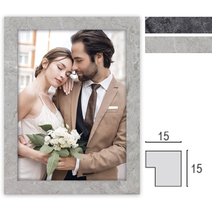 ZEP Lord picture frame grey black 10x15 13x18 15x20 cm portrait landscape format