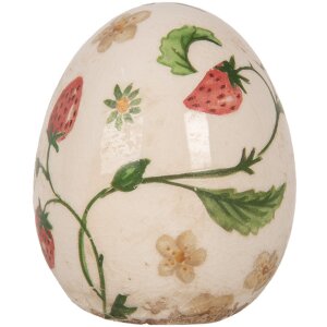 Clayre & Eef 6CE1919S Decorative Egg Ø 7x9 cm...