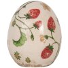 Clayre & Eef 6CE1919S Decorative Egg Ø 7x9 cm Ceramic Beige Red