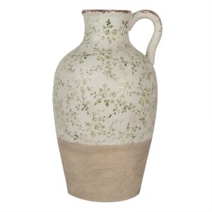 Clayre & Eef 6CE1926 Ceramic decorative jug green...