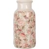 Clayre & Eef Vase 6CE1930L Beige Pink Ø 15x32 cm Ceramic Rose Decoration