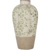 Clayre & Eef 6CE1936S Vase Green Ø 17x29 cm Ceramic Country Style