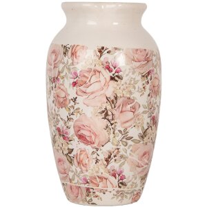 Clayre & Eef Vase 6CE1940S Beige Pink Ceramic Country...