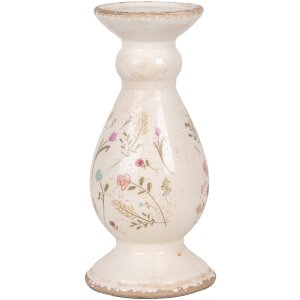 Clayre & Eef 6CE1945M Candle Holder Ceramic Beige Pink Ø 12x26 cm