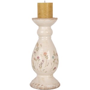 Clayre & Eef 6CE1945M Candle Holder Ceramic Beige Pink Ø 12x26 cm