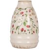 Clayre & Eef 6CE1946S Ceramic Vase Beige Red Ø 17x27 cm Country Style