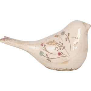 Clayre & Eef 6CE1952L Decoration Bird Ceramic Beige...