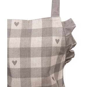 Clayre & Eef LVT41KG Childrens apron country style beige grey 56x48 cm