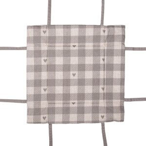 Clayre & Eef LVT47G Bread Basket Beige Grey Cotton 35x35x8 cm Square