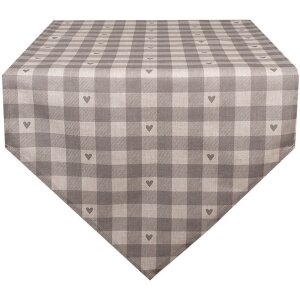 Clayre & Eef LVT65G Table runner Beige Grey Cotton...