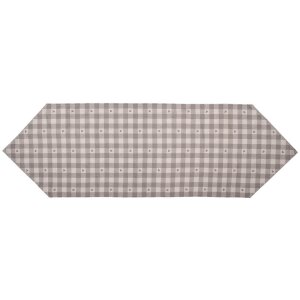 Clayre & Eef LVT65G Table runner Beige Grey Cotton...