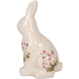 Clayre & Eef 6CE1959M Decorative Rabbit Beige Pink Ceramic 13x10x21 cm